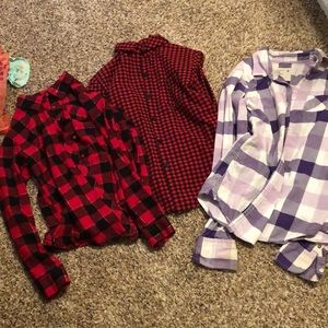 Bundle of three flannels